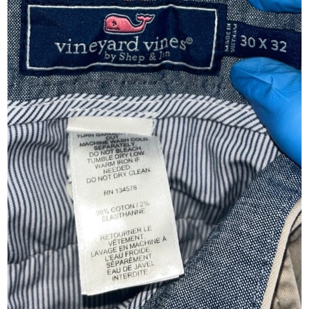 Vineyard Vines Breaker Pant Khaki Chino Stretch Cotton Trousers Preppy 30x32